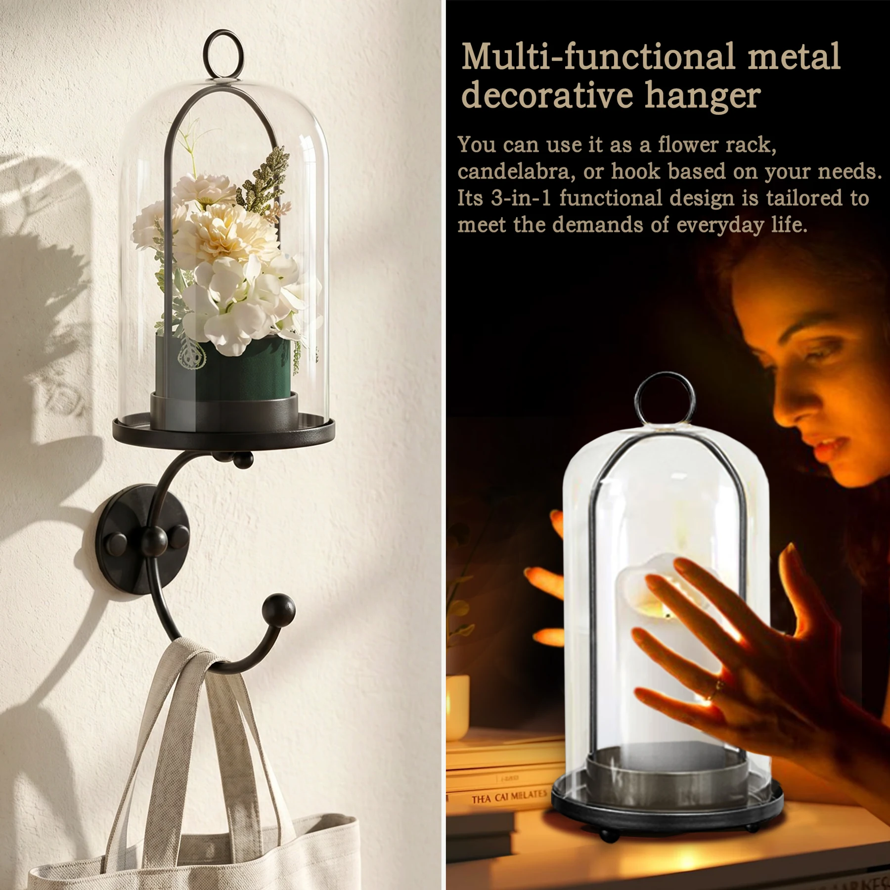 OAKVENA lantern black multipurpose