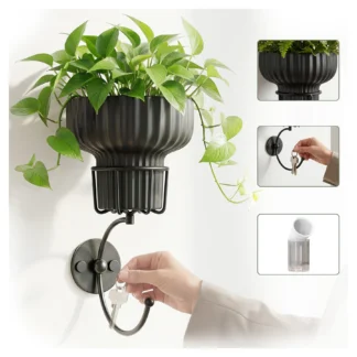 Black — Wall Vase & Planter with Hook