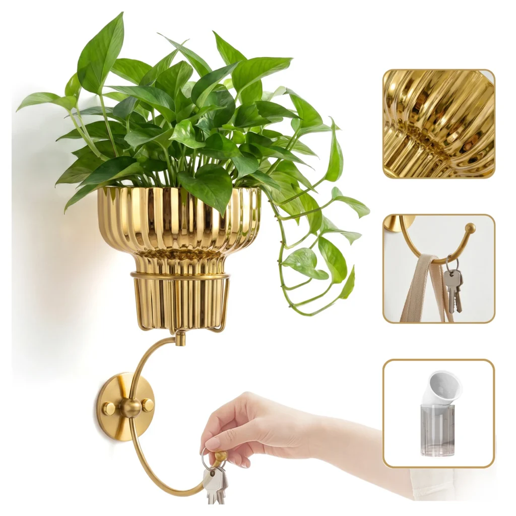 Wall Vase & Planter with Hook