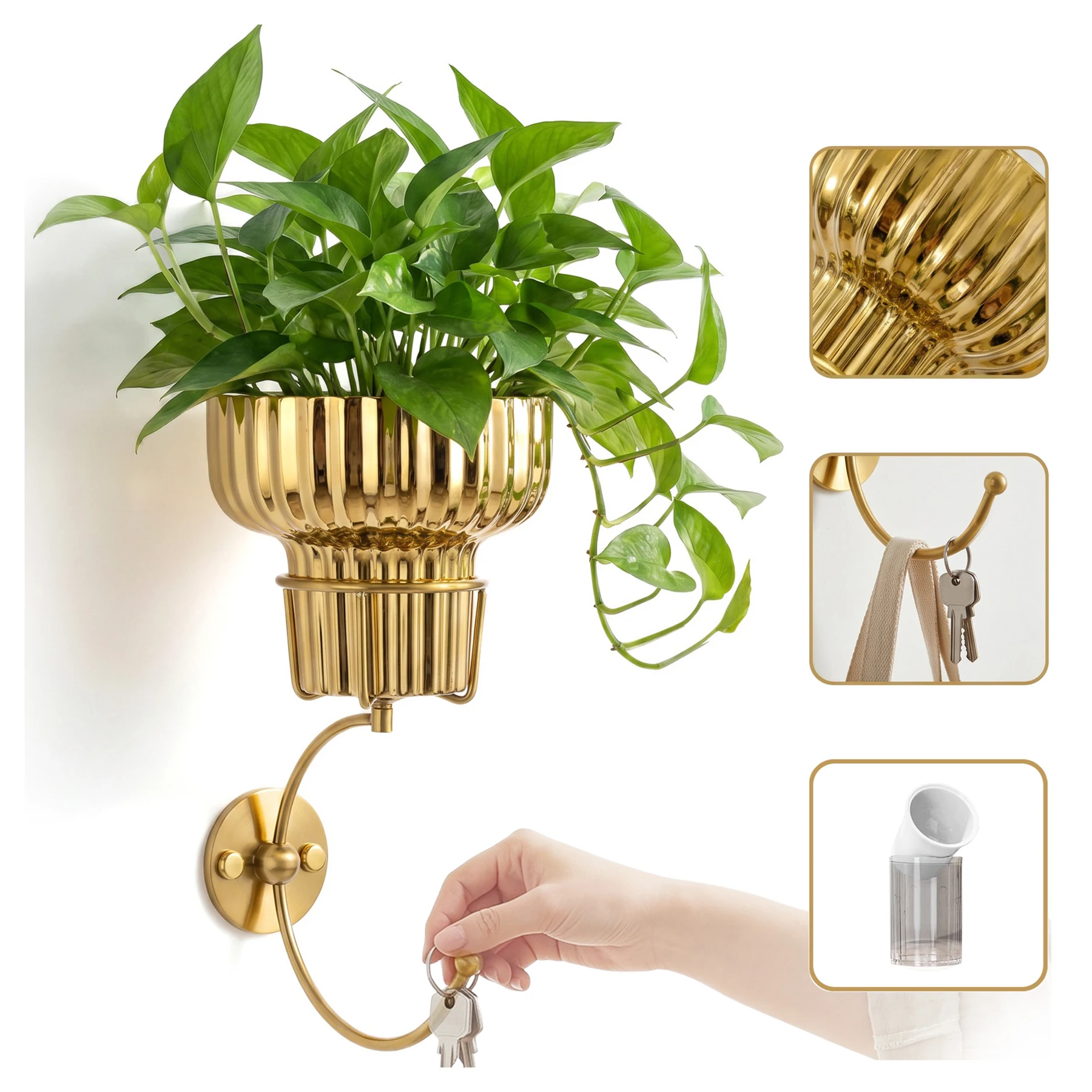 OAKVENA vase gold main